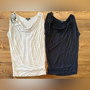 Express Black and light grey Tops $10 each